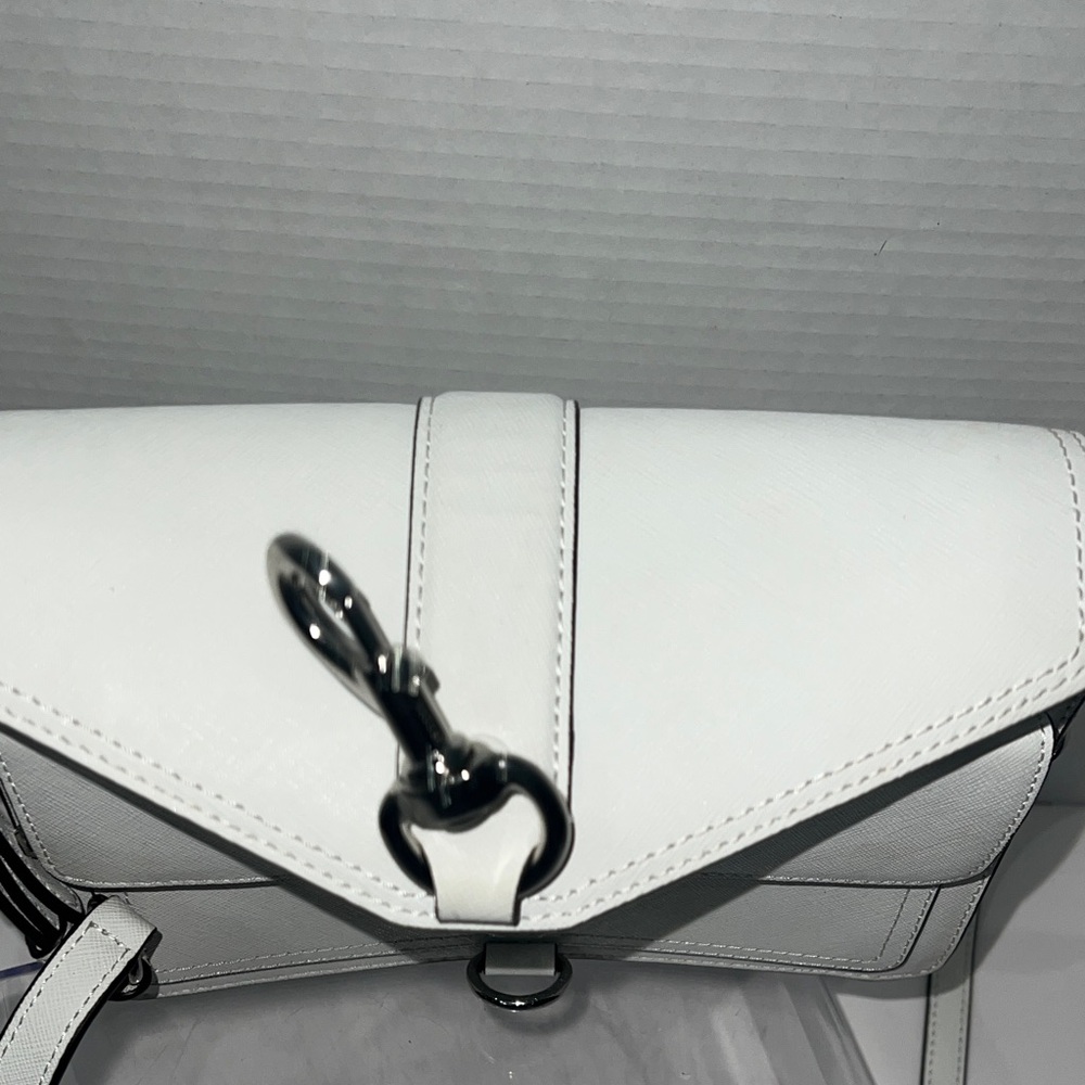 Rebecca Minkoff Hudson‎ Moto Mini White Crossbody - Picture 6 of 9